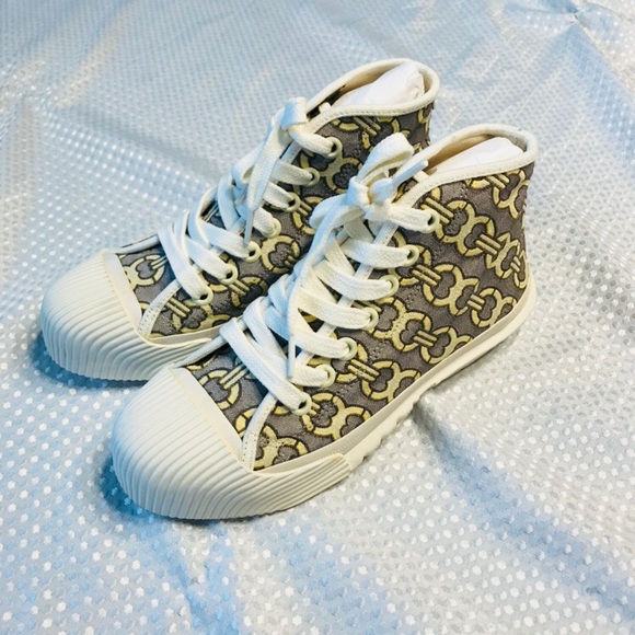 Tory Burch Shoes - Tory burch Jacquard Rubber-Paneled
Sneakers - White